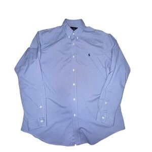 Ralph Lauren Button Down Mens XL Blue Gingham Classic Fit Performance Prep Shirt